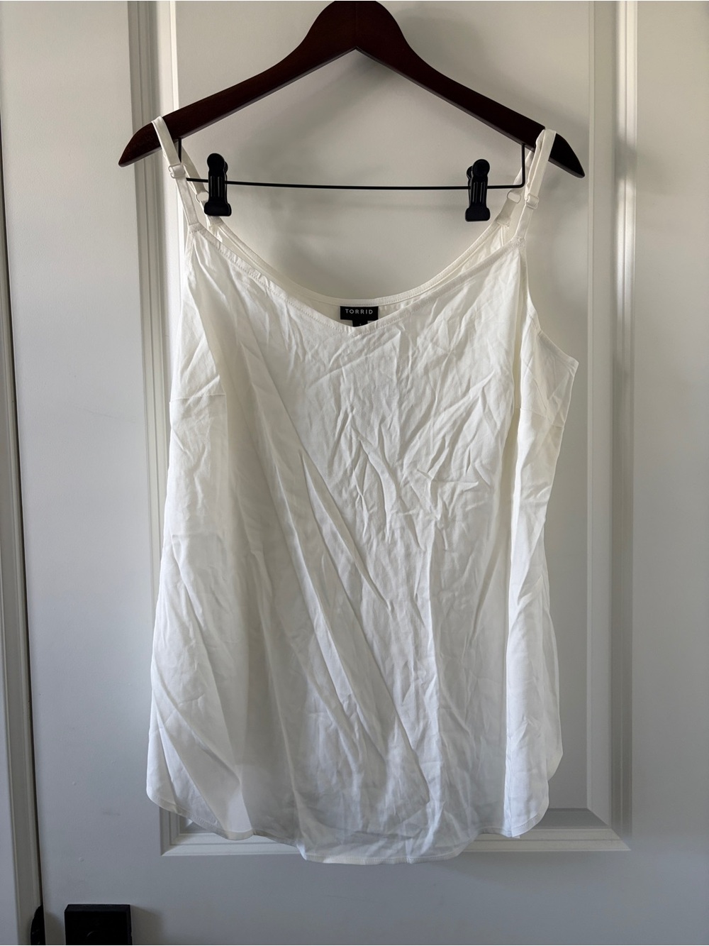 torrid White Satin Camisole with Adjustable Straps